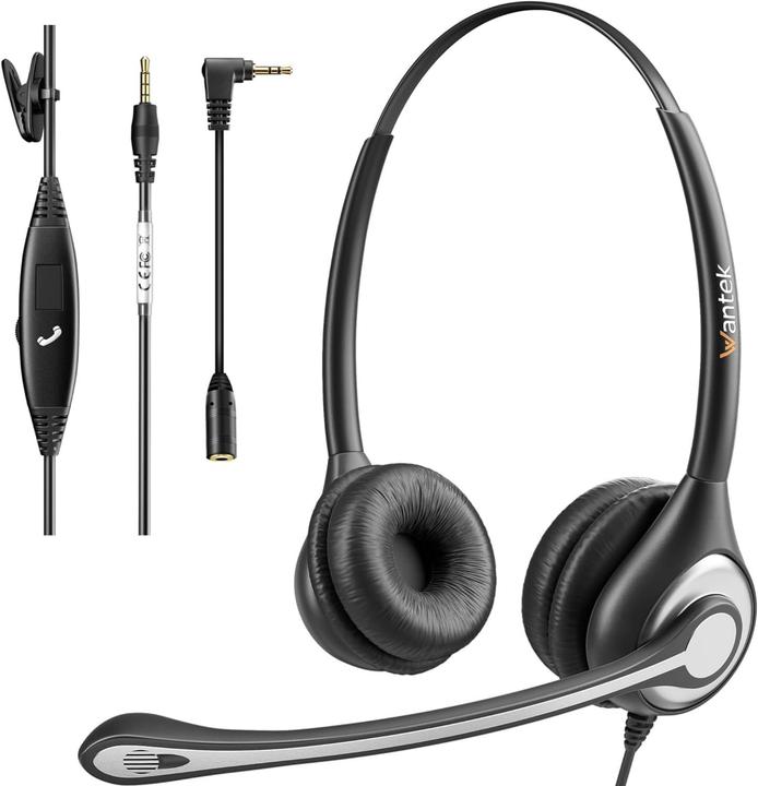 Produktbild Wantek Kabelgebundenes Handy-Headset Ultra Comfort 602FJ3.5MM mit Mikrofon (Kabelgebunden)