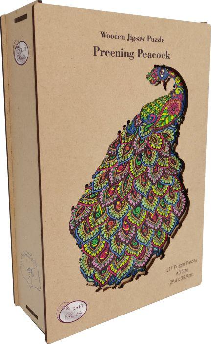 Craft Buddy Puzzle en bois Paon 216 pièces (216 pièces)