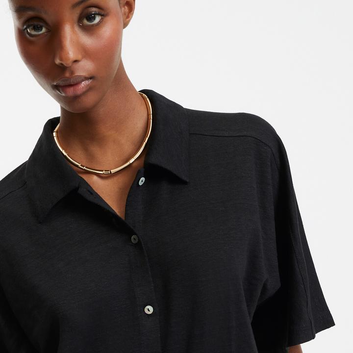 Actual product image La Redoute Collections Kurzärmeliges Poloshirt aus Leinen (XS)