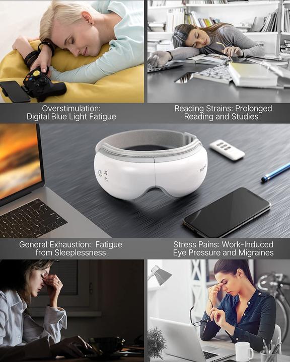 Actual product image Renpho Eye massager with remote control, White