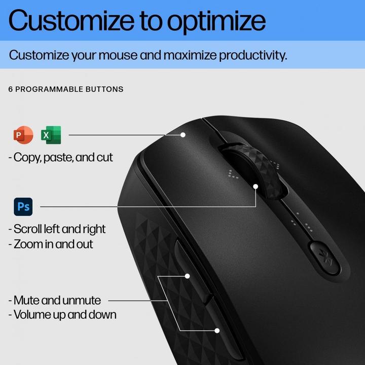 Actual product image HP 425 - Mouse - programmable - 7 button (Wireless)