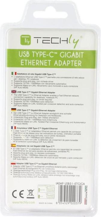 Produktbild Techly USB Typ-C zu (USB, RJ45 (1x))