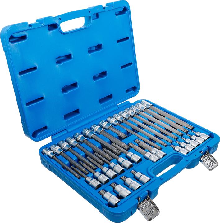 Produktbild BGS Bit-Einsatz-Satz Antrieb Innenvierkant 12,5 mm (1/2") Keil-Profil (für RIBE) 32-tlg. (Innensechsrund TX)
