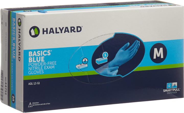 Produktbild Halyard Nitril Basic Einweg Handschuhe Zupfbox Grösse M (M)