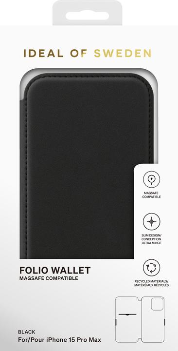 Produktbild iDeal Of Sweden Magsafe Designer Book-Cover Black (Apple iPhone 15 Pro Max)