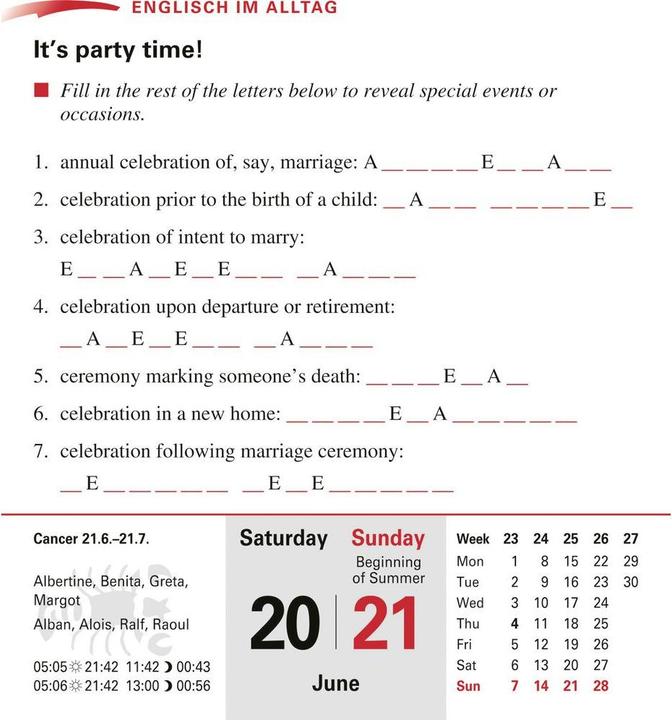 Image du produit Harenberg Calendrier linguistique anglais (12,5 x 16 cm)