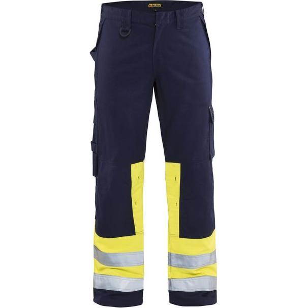 Thumbnail - Blakläder, Arbeitshose, Multinorm-Bundhose, marineblau / gelb, Konfektionsgrösse 56 (56)