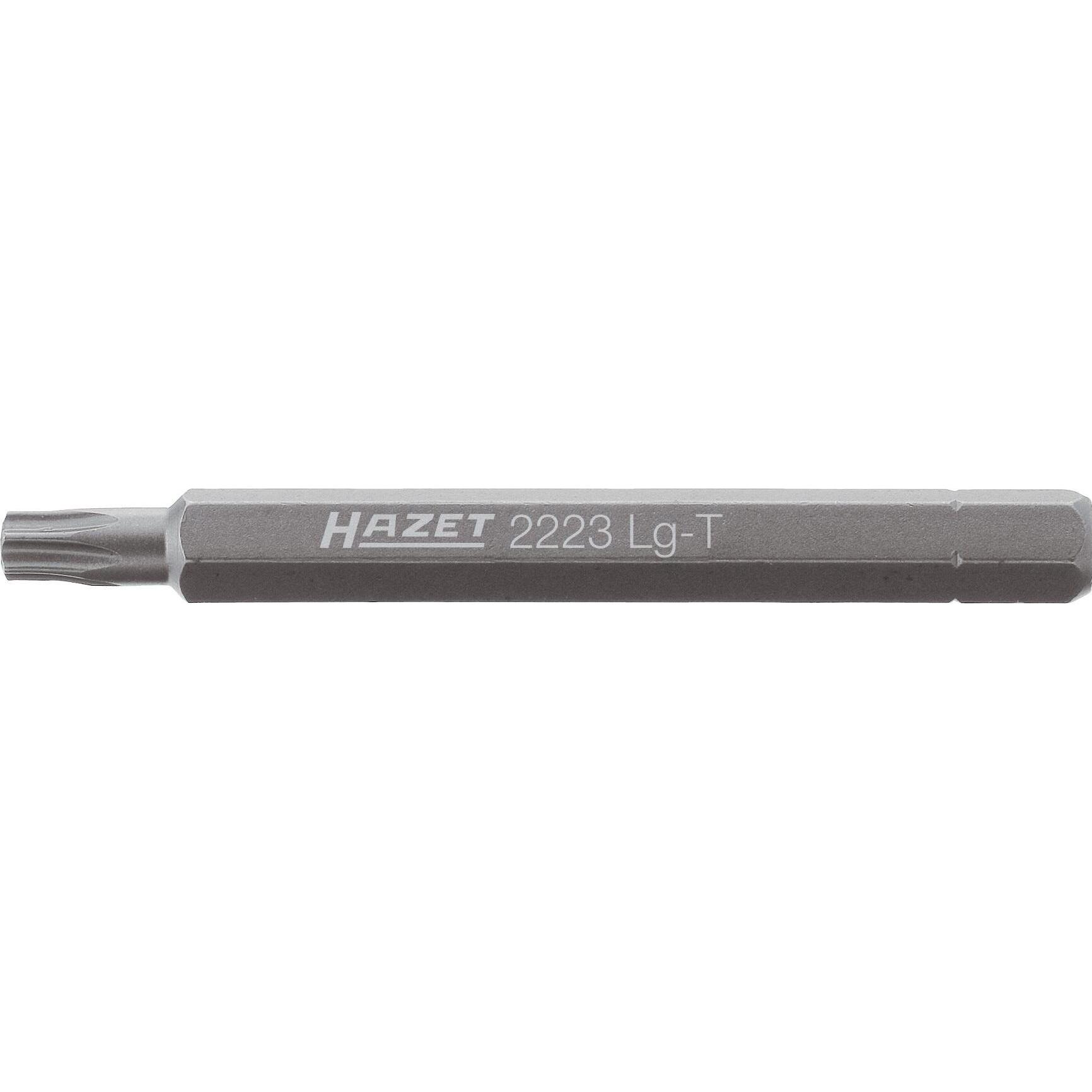 HAZET, Bits, Bit 2223LG-T25 ∙ Sechskant6,3 (1/4 Zoll) ∙ Innen TORX Profil ∙ T25 (T25)