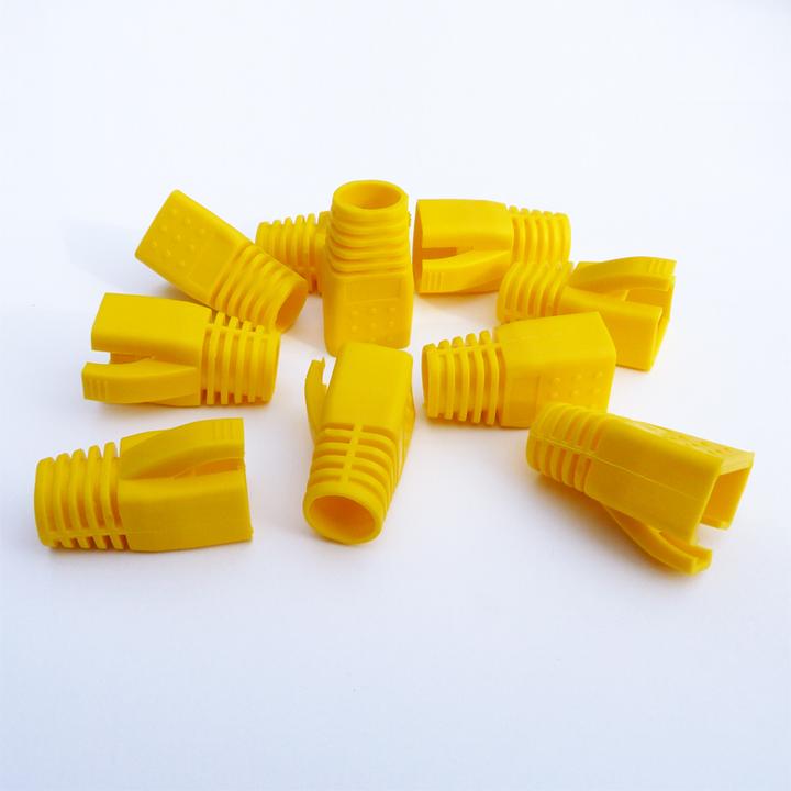 Datacom cover for RJ45 (CAT6A, CAT7) yellow (10pcs) (Accessoires réseau)