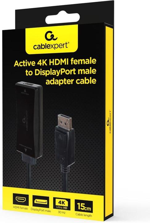 Productafbeelding Gembird Actieve 4K 30Hz HDMI vrouw naar DP (0.15 m)
