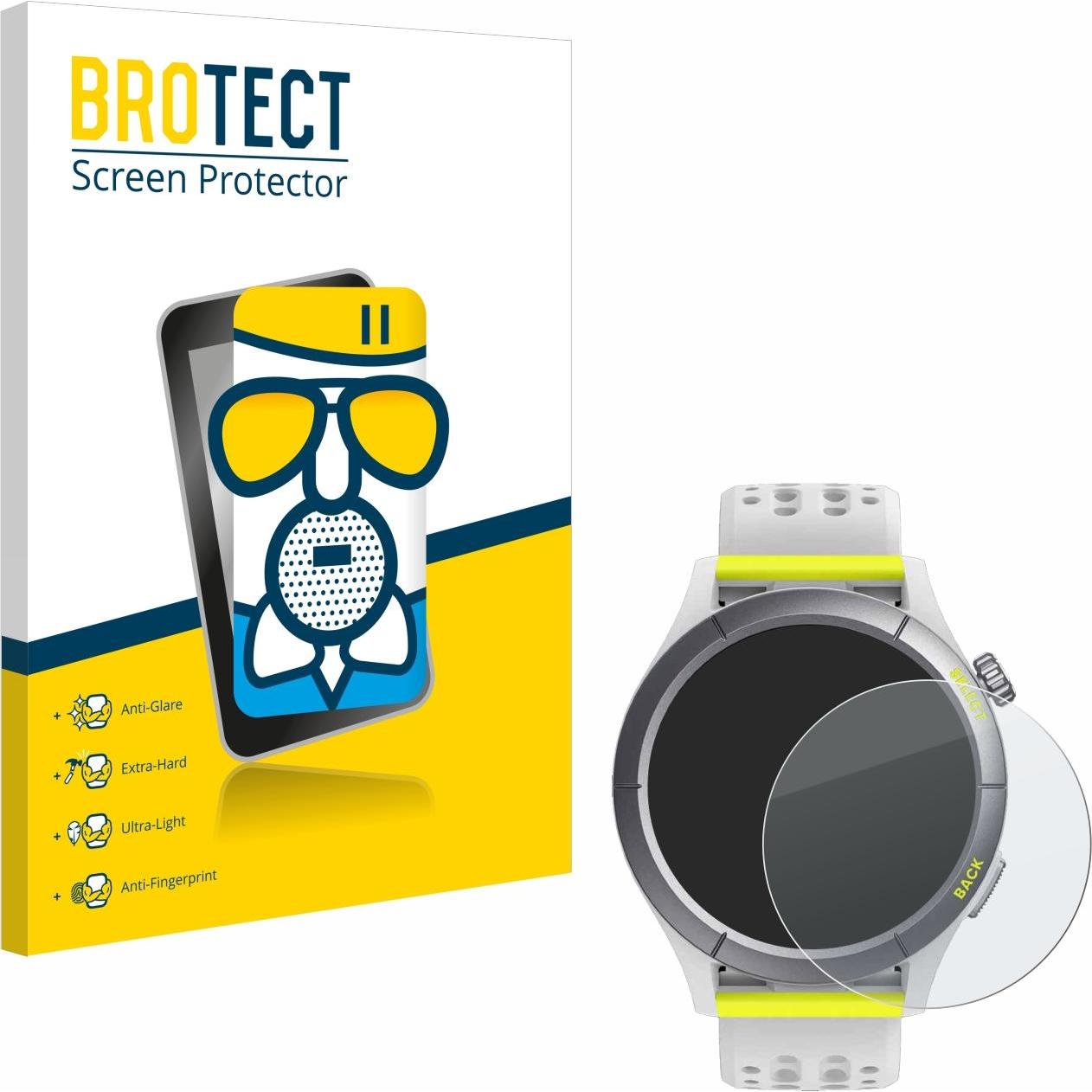 BROTECT AirGlass Panzerglasfolie Matt, Smartwatch Schutzfolie, Grau