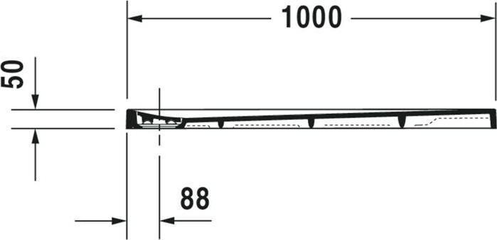 Produktbild Duravit Quadrat-Duschwanne STONETTO 1000x1000x50mm beton grau
