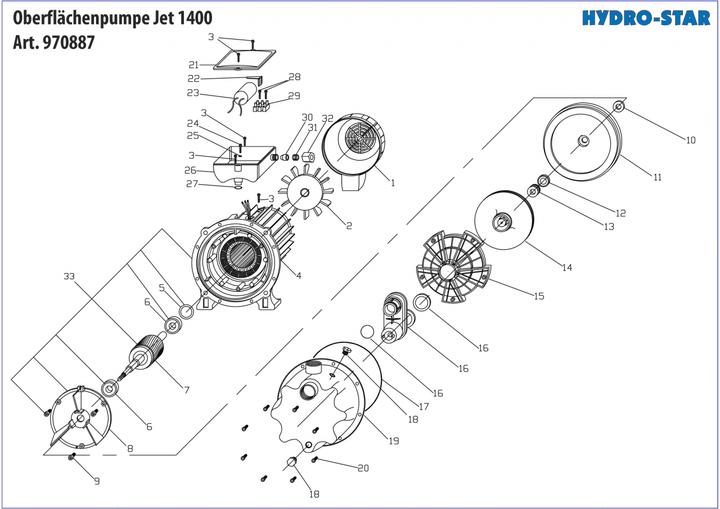 Image du produit Hydrostar Pompe de surface Hydro Star Jet 1400
