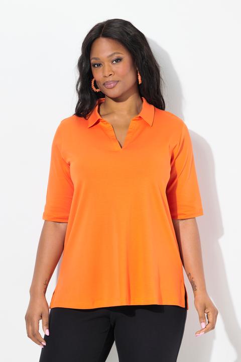Produktbild Ulla Popken Poloshirt, A-Linie, Halbarm, Pima Baumwolle (42, 44)