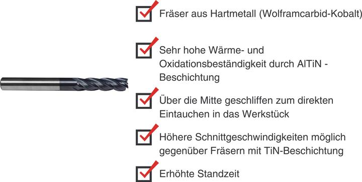 Produktbild Paulimot VHM-Schlichtfräser Ø 8,0 mm 35° mit AlTiN-Beschichtung, 4-schneidig