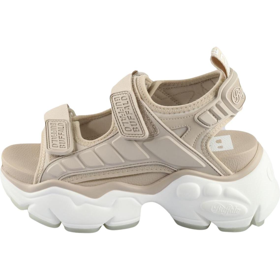 Buffalo, Damen, Sandalen, Binary Track - Vegan Lycra/Rubber, Beige, (36)