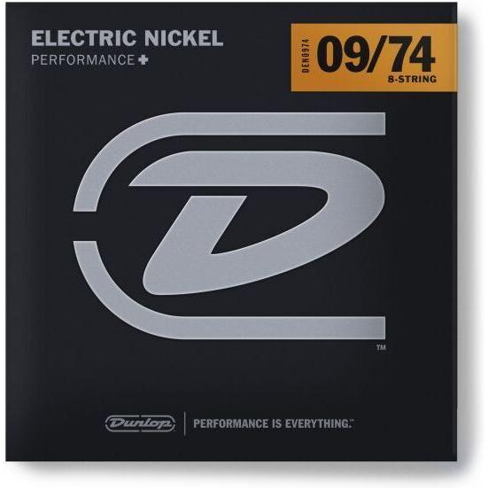 Jim Dunlop 09-74 Electric guitar strings for 8-string, Corde per strumenti