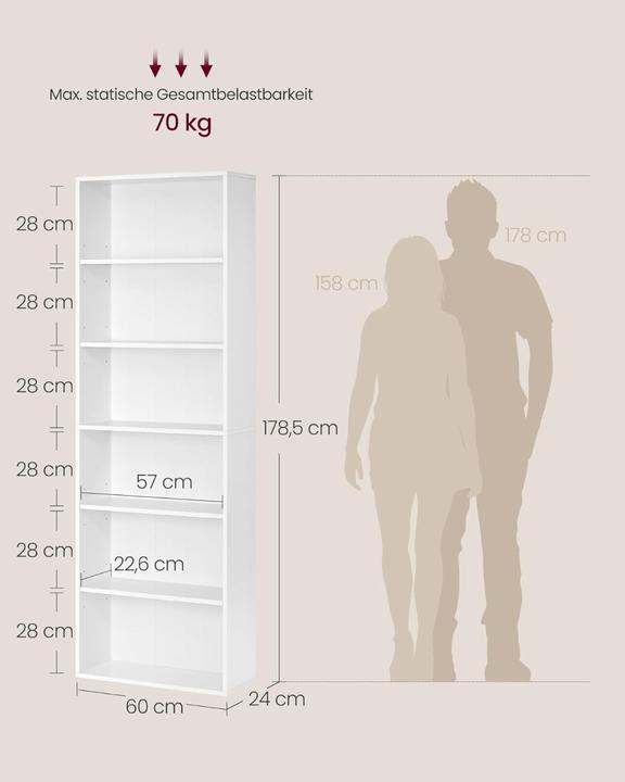 Actual product image Vasagle Aaron (60 x 24 x 178.5 cm)