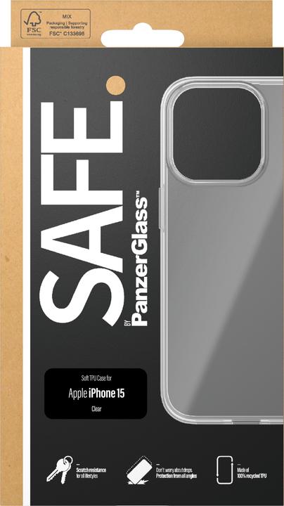 Actual product image PanzerGlass SAFE. TPU Case iPhone 2023 6.1 (Apple iPhone 15)