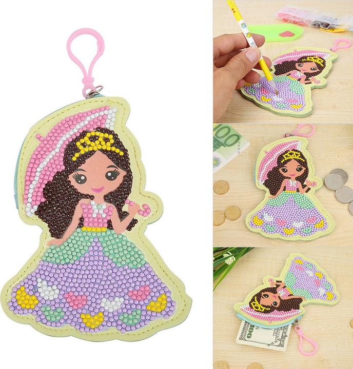 Cover-Discount DIY craft set glitter rhinestones pendant princess