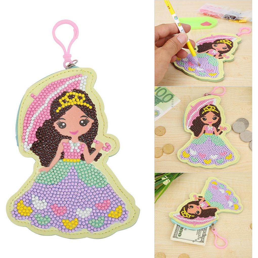 Cover-Discount DIY Bastel-Set Glitzer Strasssteine Anhänger Prinzessin