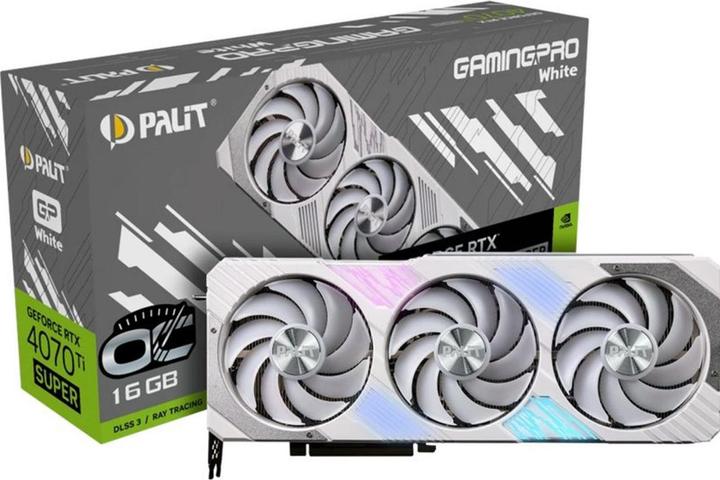 Image du produit Palit GeForce RTX 4070 Ti SUPER GamingPro OC blanc (16 Go)