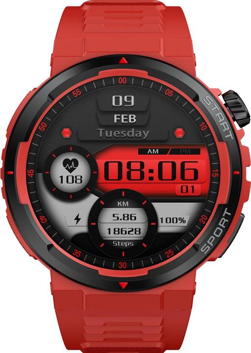 Actual product image Zeblaze Ares 3 Plus Smartwatch (Red) (45 mm)