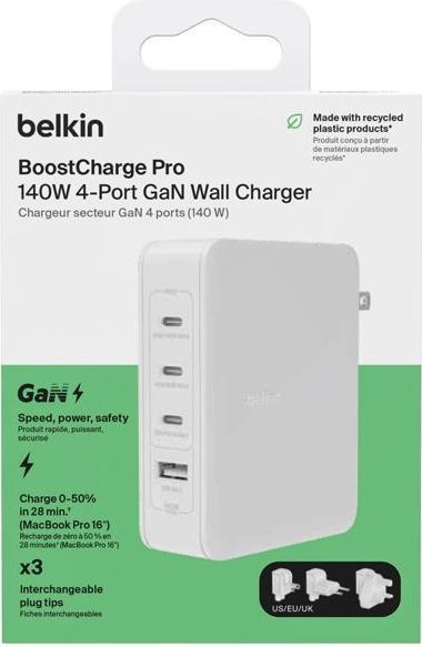 Immagine prodotto Belkin Boost Charge Pro 4-Port GaN Charger (140 W)
