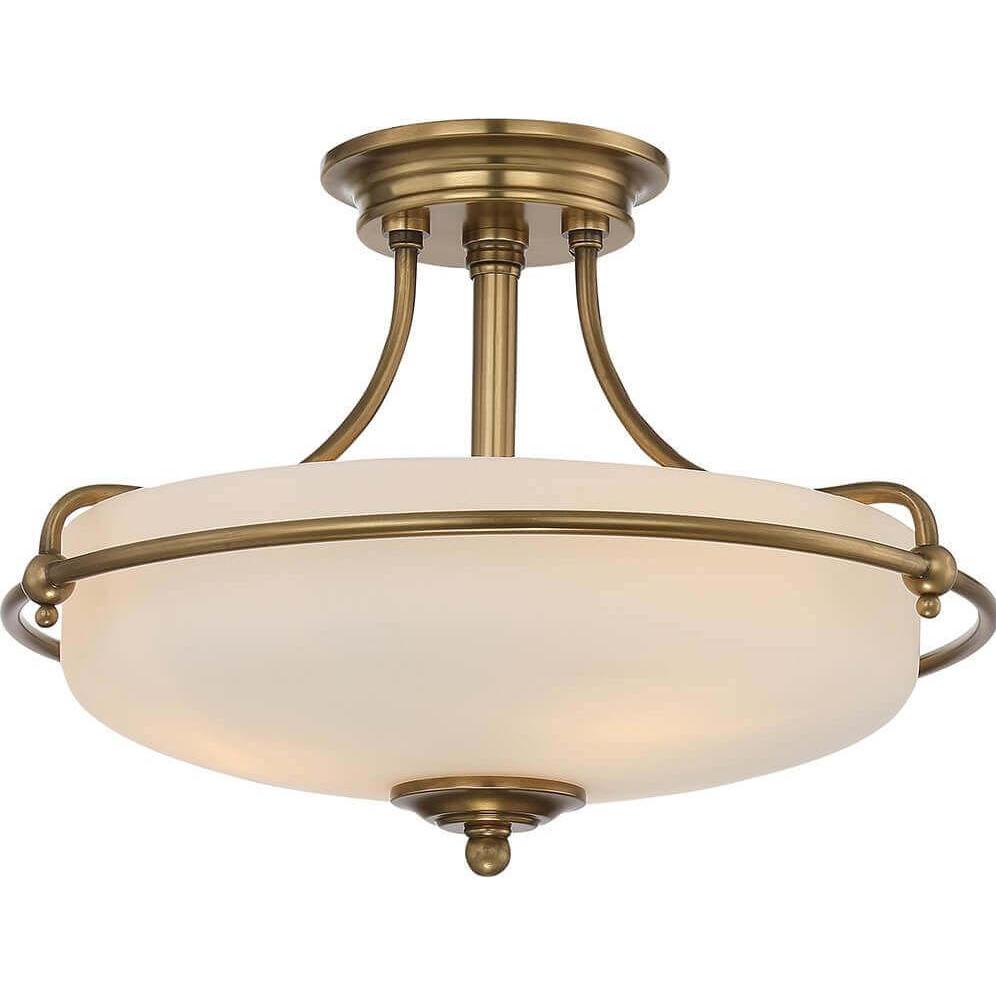 Elstead Lighting, Wandleuchte + Deckenleuchte, Griffin Deckenleuchte E27 3-fach Verwittertes Messing (3000 lm, E27)