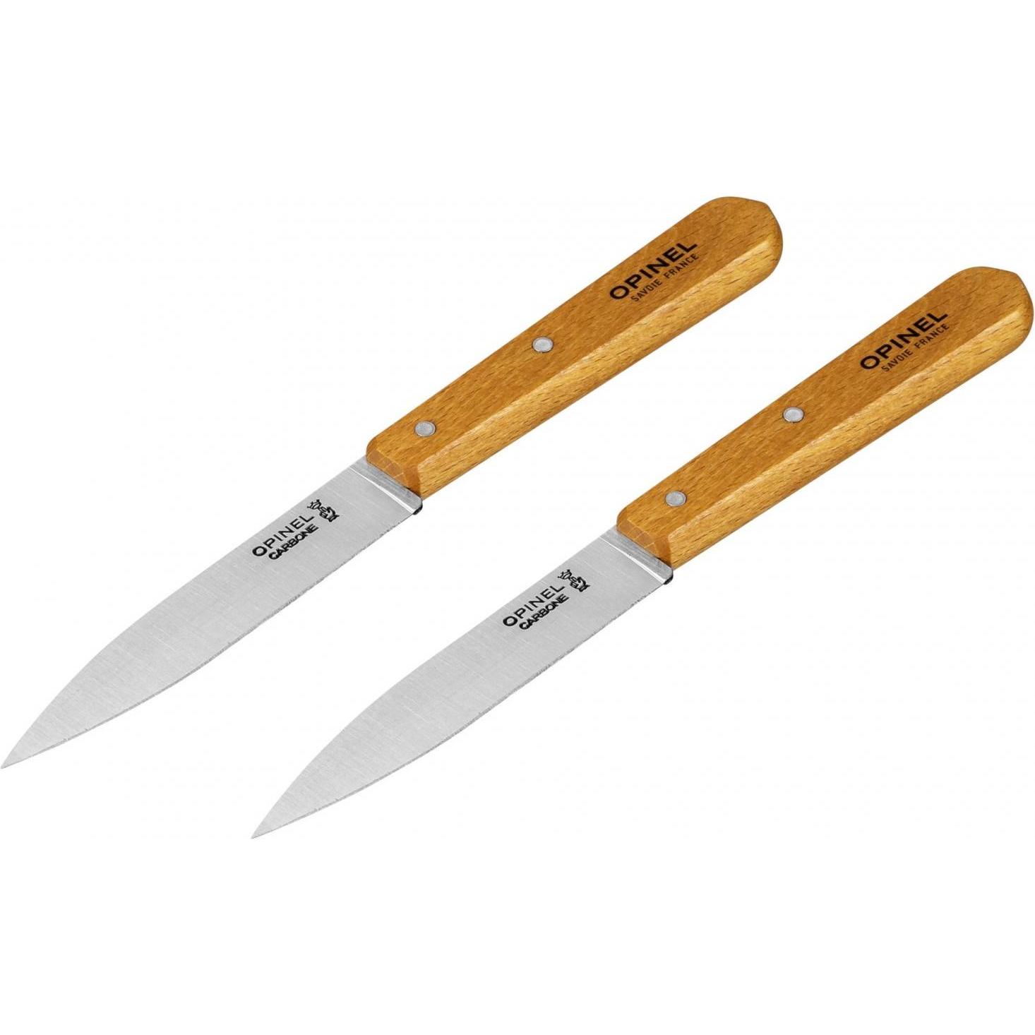 Opinel Küchenmesser-Set No. 102 2-teilig natur, Küchenmesser, Braun, Silber