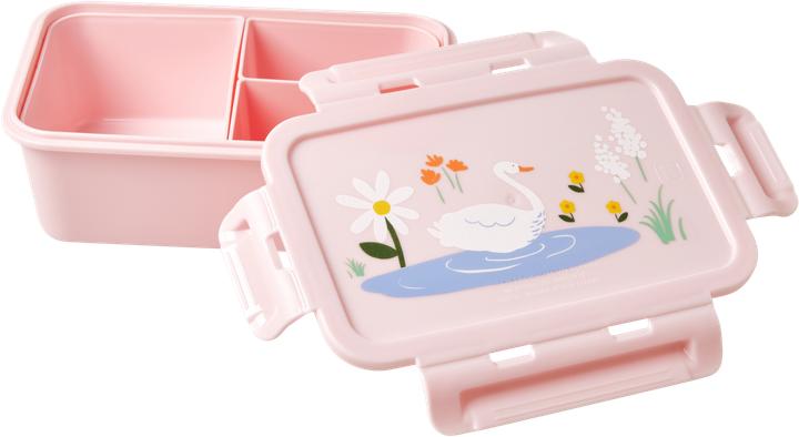 Rice Scatola per il pranzo con 3 inserti - Stampa cigno