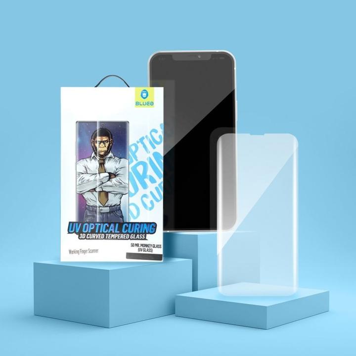 Produktbild BlueO Protective glass 5D Mr. Monkey Glass - Samsung Galaxy S23 Ultra transparent (UV Glass) (1 Stk., Samsung Galaxy S23 Ultra)
