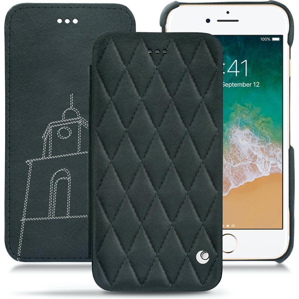 Thumbnail - Noreve Lederschutzhülle horizontal (Apple iPhone 7), Smartphone Hülle, Blau