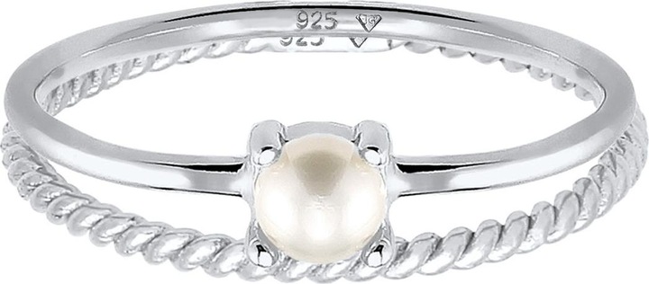 Immagine prodotto Elli Anello PREMIUM Set di anelli con perle ritorte in argento 925 (58, 925 Argento)