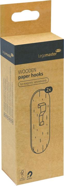Image du produit Legamaster Porte-papier Wooden Whiteboard, 2 pièces, marron clair