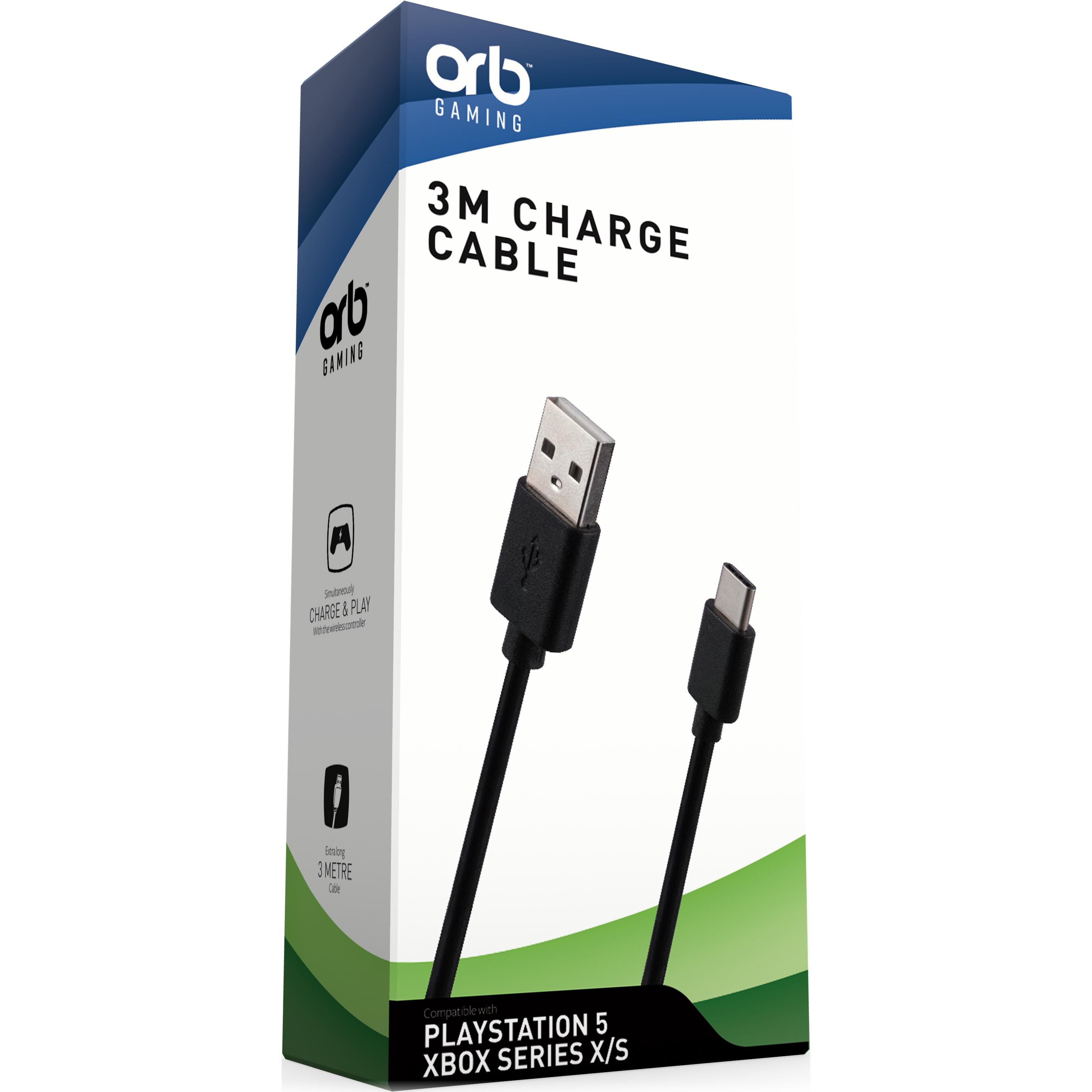 ORB Playstation 5, Xbox Serie X/S Cavo di ricarica 3M (PS5), Accessori per controller gaming