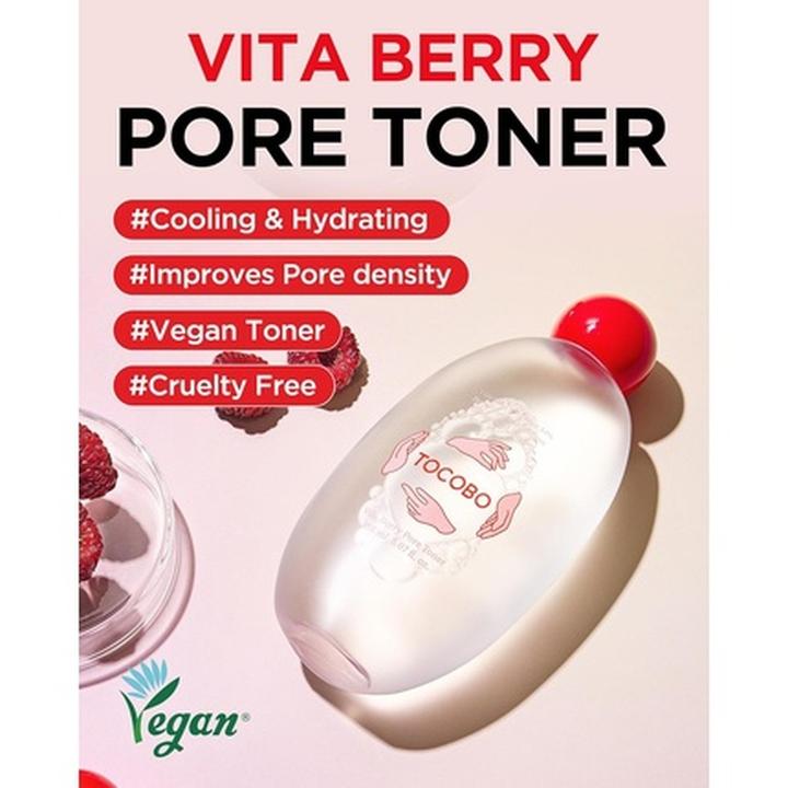 Actual product image Tocobo Vita Berry Pore Toner 150ml - Vitamin Facial Toner for Oily & Combination Skin (Face toner, 150 ml)