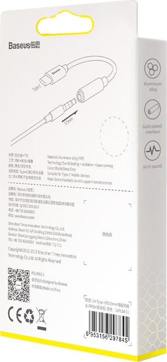 Actual product image Baseus L54 (USB Type C, 3.5mm jack)