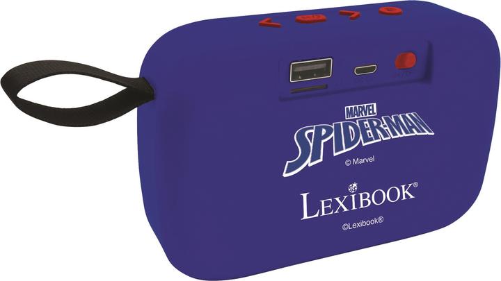 Immagine prodotto Lexibook Altoparlante radio portatile Bluetooth Spider-Man con finitura in tessuto