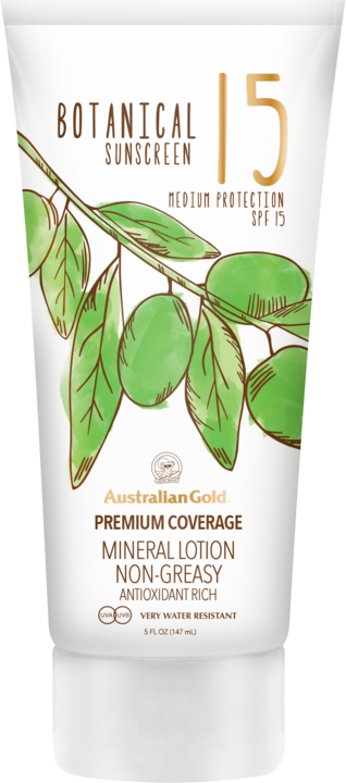 Actual product image Australian Gold Botanical Sunscreen Lotion SPF 15 147 ml (Sun lotion, SPF 15, 147 ml)