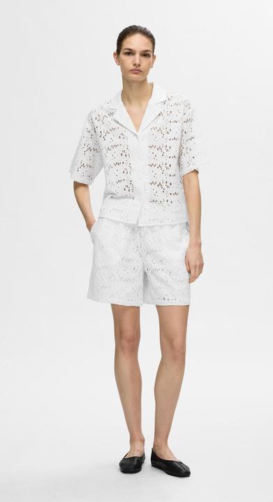 Image du produit Selected Broderie Anglaise Chemise à manches courtes (42)