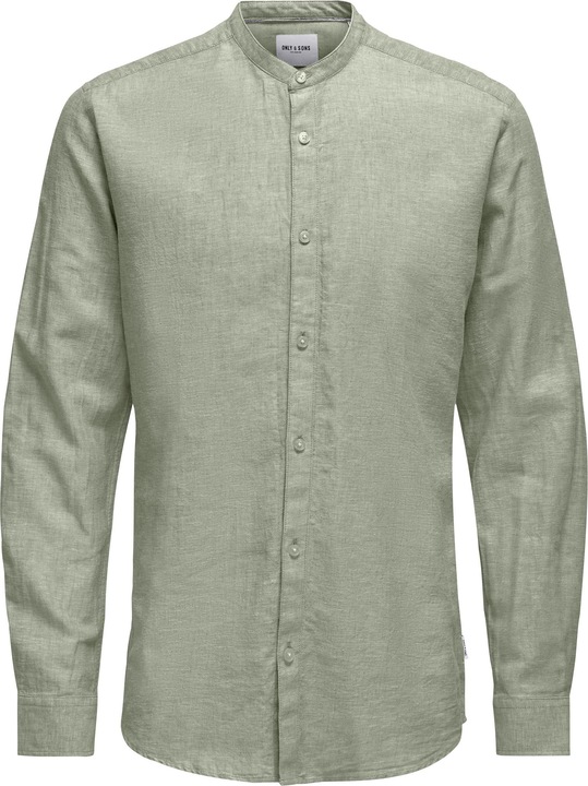 Only & Sons Onscaiden Ls Solid Linen Mao Noos
