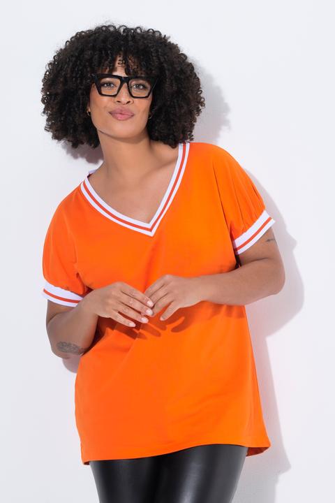 Produktbild Angel of Style Sweater, oversized, V-Ausschnitt, Streifenbündchen (44)