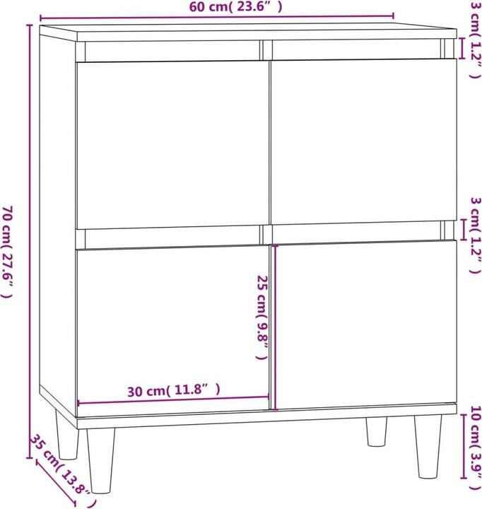 Image du produit vidaXL Sideboard (60 x 60 x 70 cm)