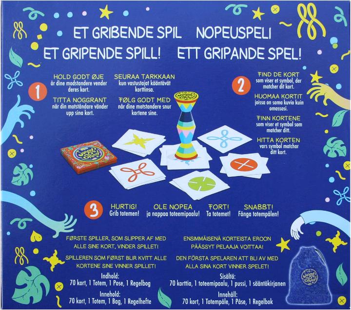 Actual product image Enigma Jungle Speed - Boardgame (Nordic) (JSBERT02S) (Swedish, Norwegian, Finnish, German)