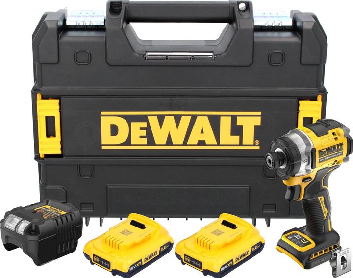 Produktbild DeWalt DCF 860 D2T Akku Schlagschrauber 18 V 282 Nm 1/4" Brushless + 2x Akku 2,0 Ah + Ladegerät +