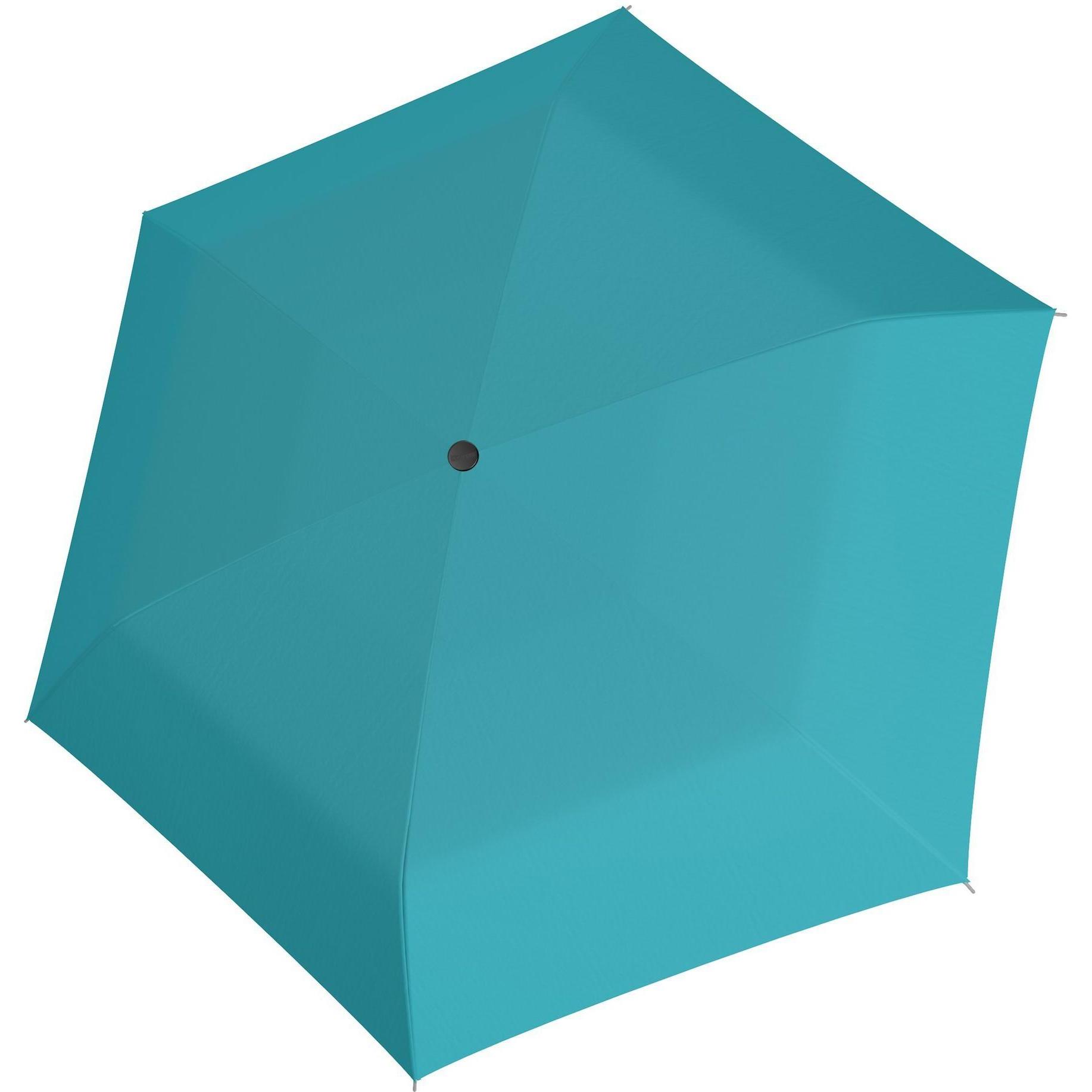 Doppler, Regenschirm, Fiber Havanna uni Taschenschirm 22 cm, Blau