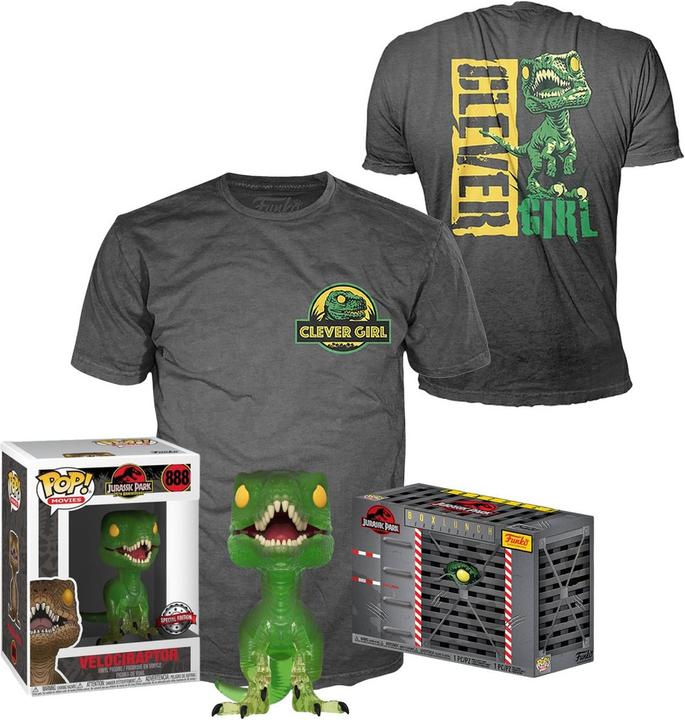 Actual product image Proxy Funko POP! & Tee - Jurassic Park - Clever Raptor Size XL