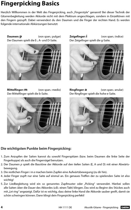 Produktbild Akustik-Gitarre Fingerpicking - Schnell und einfach lernen + DVD (Deutsch, Helmut Hage, 2017)