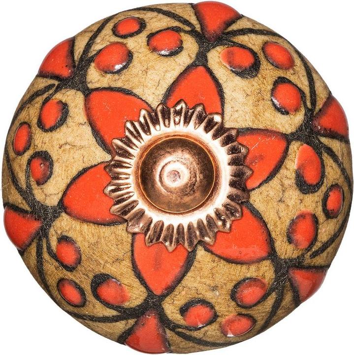 Actual product image Tranquillo Furniture handle handmade, Ø 4 cm, Multicolor, Bronze